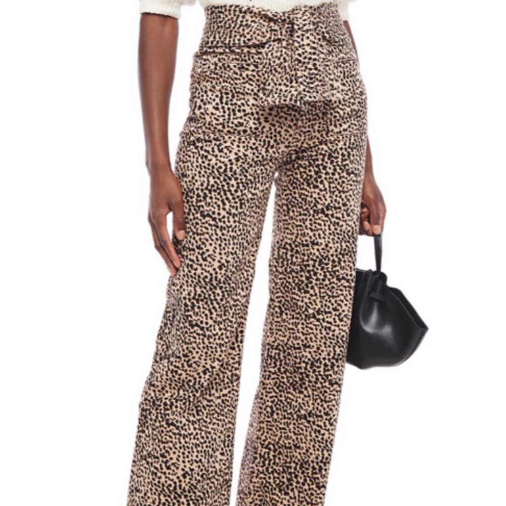 NWT Ulla Johnson cheetah Wade jean